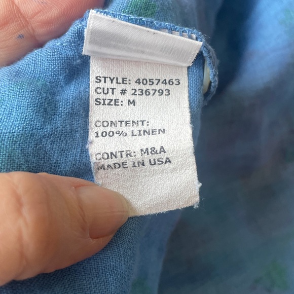 Cut Loose boho chic gorgeous women’s size Medium floral print linen blouse top - Picture 9 of 9